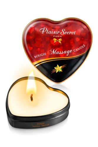 Массажная свеча с ароматом ванили Bougie Massage Candle - 35 мл. - Plaisir Secret - купить с доставкой в Керчи