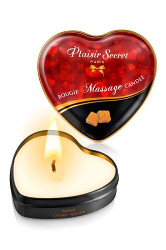 Массажная свеча с ароматом карамели Bougie Massage Candle - 35 мл. - Plaisir Secret - купить с доставкой в Керчи