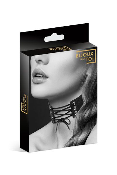 Оригинальный ошейник-чокер со шнуровкой - Bijoux Pour Toi - купить с доставкой в Керчи