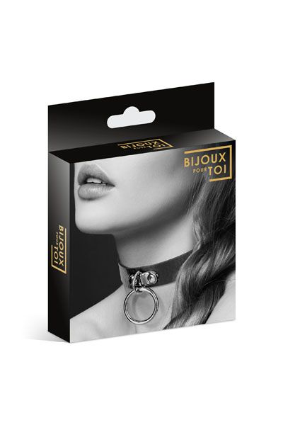 Узенький ошейник из полиуретана с кольцом - Bijoux Pour Toi - купить с доставкой в Керчи