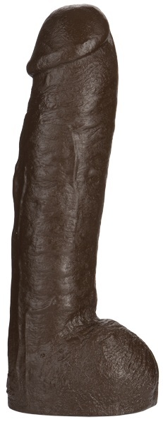 Большая насадка для трусиков Vac-U-Lock Realistic Hung - 31,7 см. - Doc Johnson - купить с доставкой в Керчи