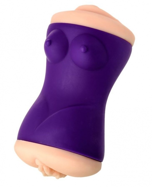 Двухсторонний мастурбатор JOS YARA в фиолетовой колбе - JOS - в Керчи купить с доставкой