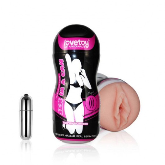 Мастурбатор-вагина Sex In A Can Vibra Vagina Tunnel - Lovetoy - в Керчи купить с доставкой