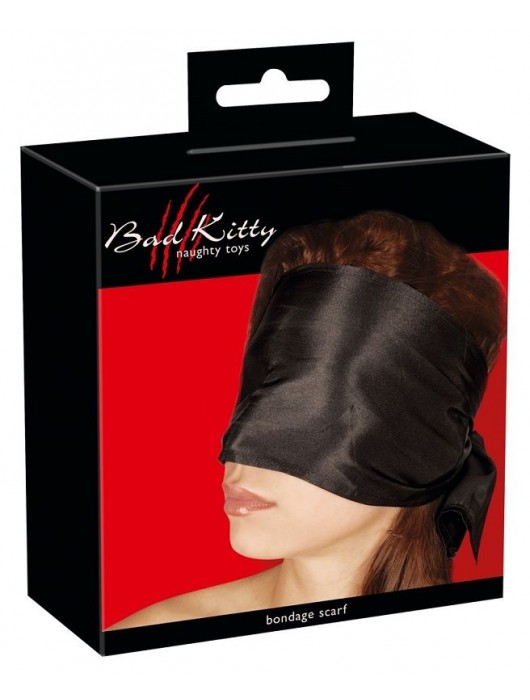 Широкая повязка-шарф на глаза Bad Kitty Bondage Scarf - Orion - купить с доставкой в Керчи