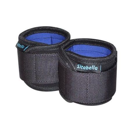 Неопреновые черно-синие наручники - Sitabella - купить с доставкой в Керчи