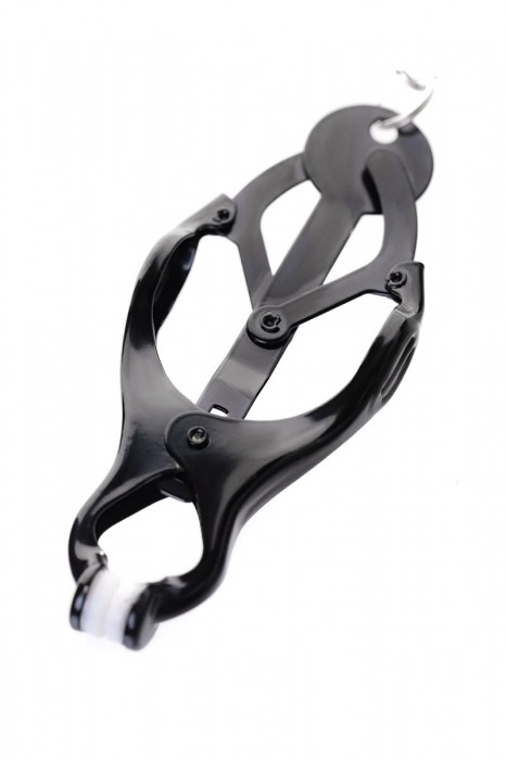 Черно-серебристые зажимы для сосков с кольцом для пениса TOYFA Metal - ToyFa - купить с доставкой в Керчи