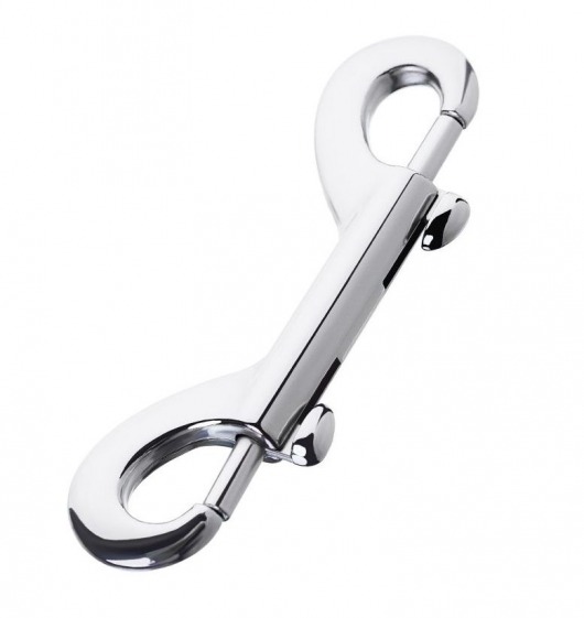 Серебристый двухсторонний карабин TOYFA Metal - ToyFa - купить с доставкой в Керчи