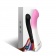 Бело-розовый изогнутый силиконовый вибромассажер - 18,7 см. - Silicone Toys купить в Керчи с доставкой в Orgasmix.ru Бело-розовый изогнутый силиконовый вибромассажер - 18,7 см. - Silicone Toys