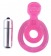 Розовая вибронасадка со стимулятор клитора   Язычок - Toyfa Basic - в Керчи купить с доставкой