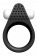 Чёрное эрекционное кольцо LIT-UP SILICONE STIMU RING 1 BLACK - Dream Toys - в Керчи купить с доставкой
